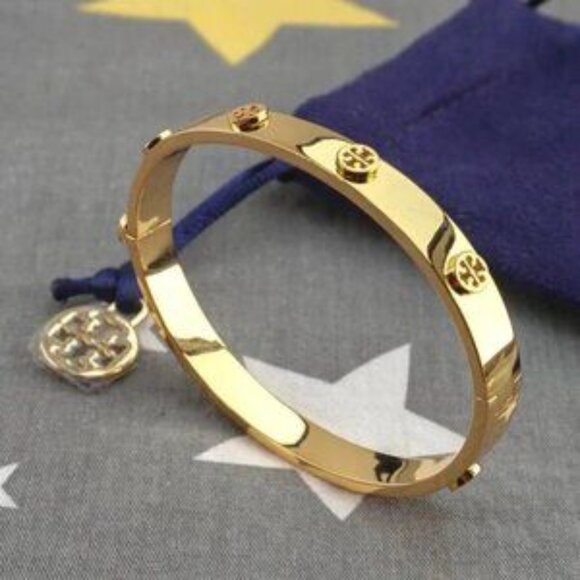 Tory Burch Miller Stud 7mm Bracelet in Gold (Brand New) Medium - Picture 2 of 5
